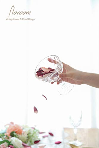 Floroom 300pcs Rose Petals Burgundy Maroon Faux Silk Flower Petals for Wedding Flower Girl Basket Aisle Scatter Dinner Table Centerpieces Party Confetti Bridal Shower Romantic Night Decoration - color: Exquisite Burgundy, size: 300pcs