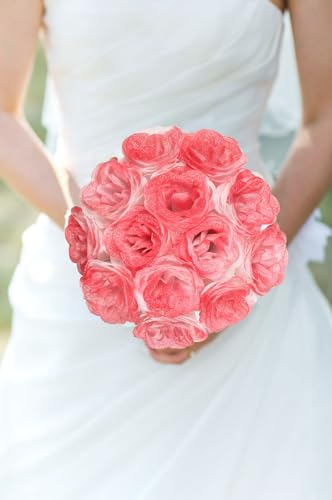 Glitter Roses Bouquet,30PCS Gradient Red Roses Fake Sparkling Flowers for Wedding Bouquet Party Christmas Home Decor(Gradient Red) - color: Gradient Red