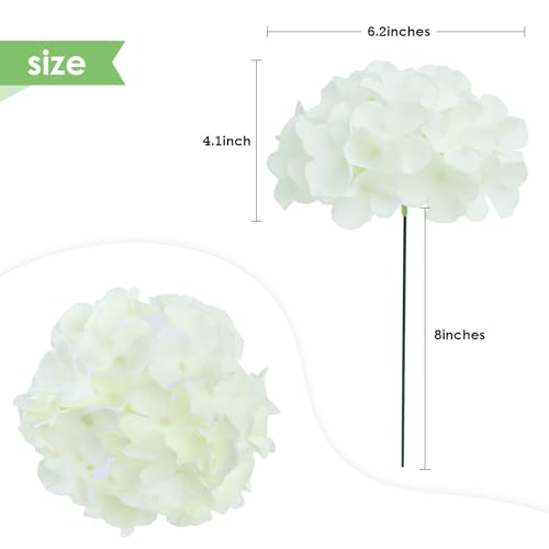 AVIVIHO 60 PCS Cream Hydrangea Artificial Flowers Bulk Fake Flowers Hydrangea Silk Flowers with Stems for Wedding Party Home Decor Table Centerpieces Florals Bouquets Arch Festival Decoration - color: Cream White, size: 60PCS