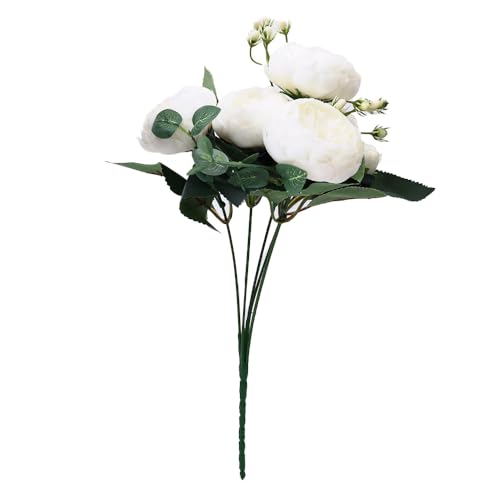 Artificial Peonies Flowers for Home Decor for Wedding Party Decor White - color: White