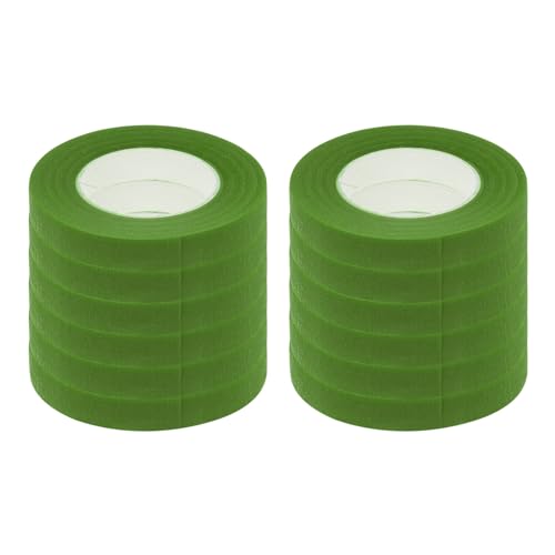 HARFINGTON 12 Rolls Floral Tapes 1/2 Inch 30 Yards Flower Adhesive Waterproof Tape for Floral Arranging Wedding Bouquet Wrap Craft Florist Tape, Lime Green - color: Lime Green