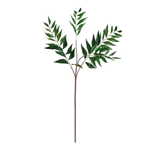 Nearly Natural 38-in Artificial Palmate Fern Stems, Set of 3 Long Stem Artificial Ferns for Home or Office Décor, Faux Palmate Ferns for DIY Decoration