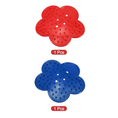 HARFINGTON 2pcs Rose Thorn Stripper Tool Set 4.7" PVC Flower Thorn Leaf Remover Flower Stem and Leaf Stripping for Gardening Home Florist Arrangement, Blue Red - color: Blue/Red