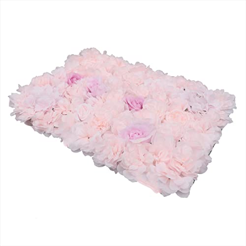 16"x 24" Artificial Flower Wall Panels,Flower Wall Mat Silk Flower Panels for Outdoor Garden Backyard Fence Fence Privacy Screen and Indoor Wall Decor (4Pcs Rose+Light Pink+Champagne) - color: 4Pcs Rose+Light Pink+Champagne