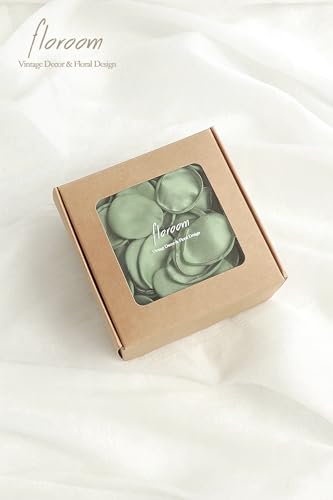 Floroom 300pcs Rose Petals Sage Green Faux Silk Flower Petals for Wedding Flower Girl Basket Aisle Scatter Dinner Table Centerpieces Party Confetti Bridal Shower Romantic Night Decoration - color: Sage Green, size: 300pcs