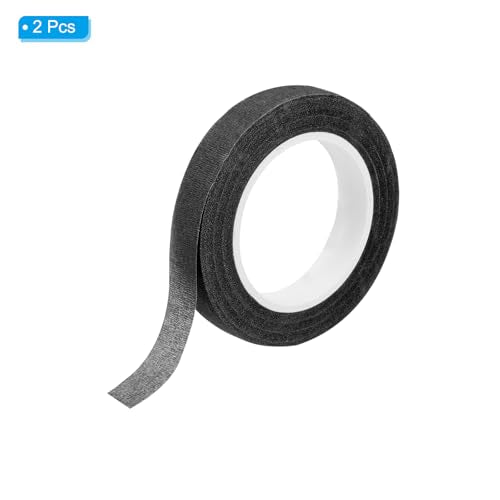 PATIKIL Floral Tape 1/2" x 30 Yard / 12mm x 30m, 2 Pack Flower Wrap Adhesive Tape for Bouquet Stem Wrapping, Black - color: Black