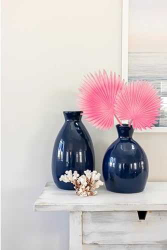 DILATATA 6 Pcs PU Foam Pink Artificial Palm Leaves for DIY Wedding Bouquets, Centerpieces, Arrangements, Bridal Shower, and Home Decor - color: Pink Palm