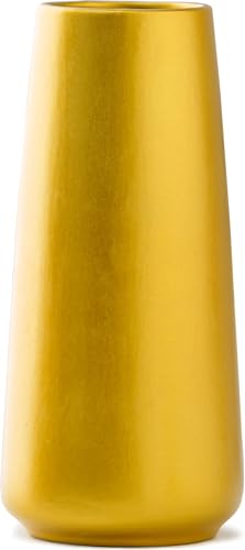 Gold Vase - 10" Gold Ceramic Flower vase for Home/Table/Accent Decor, Minimalist Modern Vases for Centerpieces, Room Decor, Living Room, Bedroom - color: Gold, size: Super Big