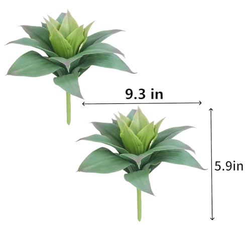 COTSEN 2 Pcs Large Agave Plants Artificial Succulents Fake Succulents Unpotted for Family Office Decor