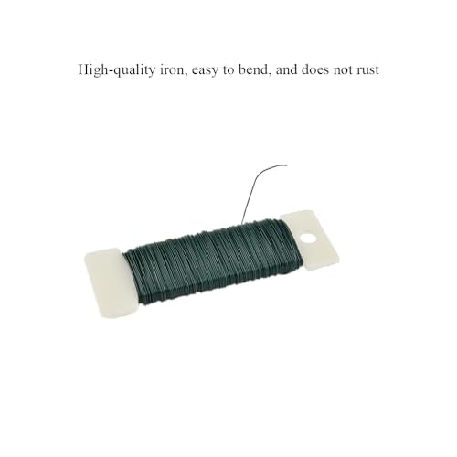 HAHIYO 26Gauge Green Wire - 1Rolls, 38yards (115feet) Flexible Floral Wire for Crafts, Christmas Wreaths, Tree & Flower Arrangement, Wedding DIY - color: Green, size: 26Gauge-1P/38Yards