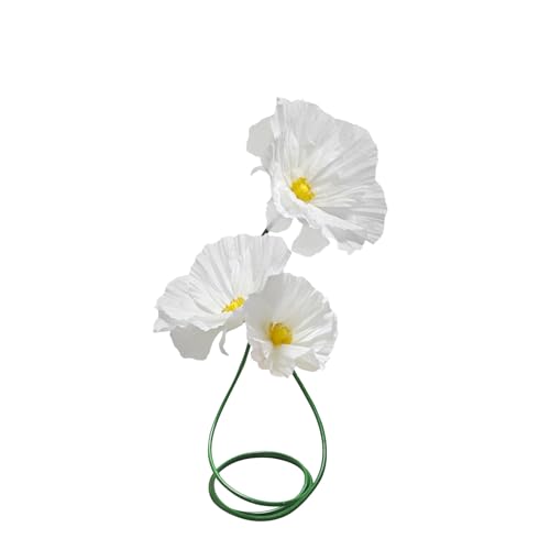 Fake Floral Arrangements Home Outdoor Decorations, Artificial Flower with Stems for Wedding, DIY Wedding Bouquets Centerpieces Arrangements Table Chair Decor Mall Display 3 Pack (White) - color: White S