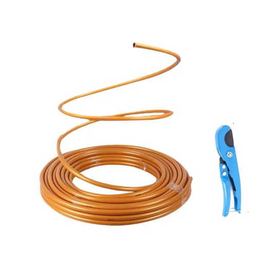 32ft Long 20mm Diameter Flexible Pipe PVC Tubing - Bendable Pipe Stem for Artificial Flowers Stem, Balloon Arches, Floral Wedding Decor, DIY Crafts, Cosplay Props (Gold (32ft+1PCS Tubing Scissor)) - color: Gold (32ft+1PCS Tubing Scissor)