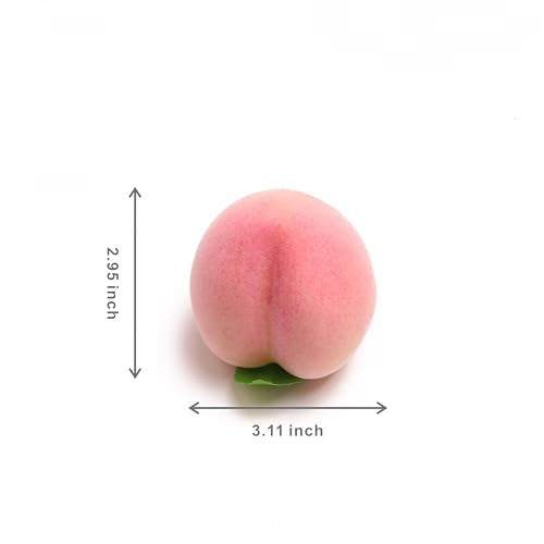 Caihao 9PCS Fake Red Peach Fruit Realistic Foam Peach Fruit is Suitable for Store Decoration, Flower Arrangement, Fruit Bowls, Shops, Cabinets, Photography Props and Other Home Decorations. - color: Red Peach 09