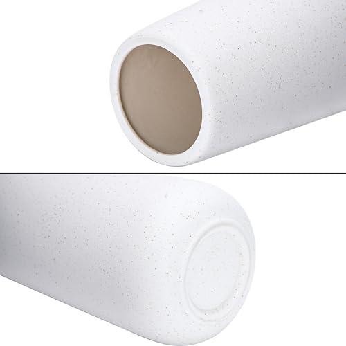 D'vine Dev 11 Inch Ceramic Flower Vase Textured Finishing, Minimalist Design for Kitchen, Bedroom, Living Room, Centerpieces, Office, Speckled Porcelain, VS-XH-G-2 - color: Speckled Porcelain, size: 11 Inch