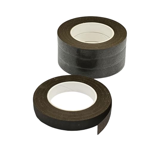 Floral Tape 1/2" Wide Flower Tape for Bouquets Floral Arranging Bouquet Stem Wrap Flower Crafts (4, Brown) - color: Brown