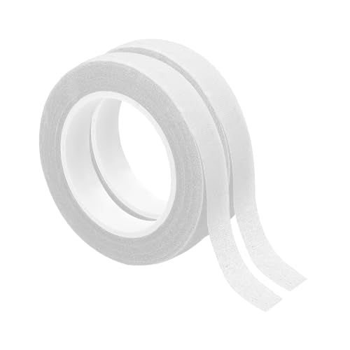 PATIKIL Floral Tape 1/2" x 30 Yard / 12mm x 30m, 2 Pack Flower Wrap Adhesive Tape for Bouquet Stem Wrapping, White - color: White