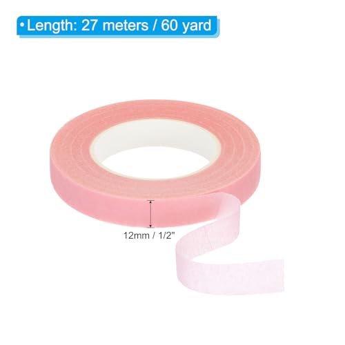 PATIKIL Floral Tape 1/2" x 30 Yard, 3 Pack Flower Wrap Adhesive Tape for Bouquet Stem Wrapping, Pink - color: Pink