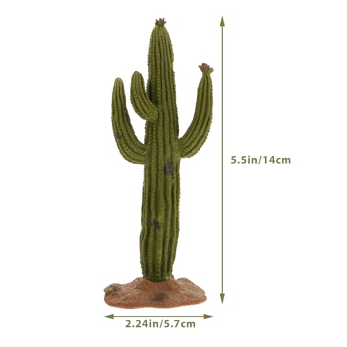 Healifty 3Pcs Simulated Cactus Decor Set 5.51X6.73X2.24In Faux Cactus Tabletop Ornament for Home Office Desktop Decoration Easy Care Artificial Plants