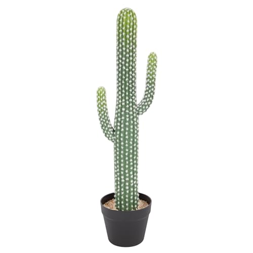 Artificial 31 Inch Cactus Plant Indoor Outdoor, Lifelike Fake Cactus Plant with Black Pot Indoor for Home Office Garden Store Porch Patio Living Room Bedroom Decor. - size: 31 Inch