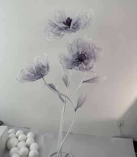 Giant Flower Decoration for Wedding Background, Party Decoration, Birthday Party, Photography Props, Shop Window Props, Banquet, Stage, Mall Display (Purple-E) - color: Purple-e