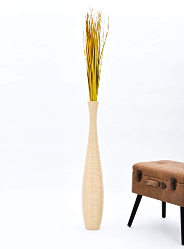Leewadee Tall Vase Filler , Natural Grass Stems – 2 Bunches of Colored Branches for Vases, Carefully Dried Twigs for Home and Bar Decoration, 45 inches, Yellow - color: Yellow, style: Dried Grass