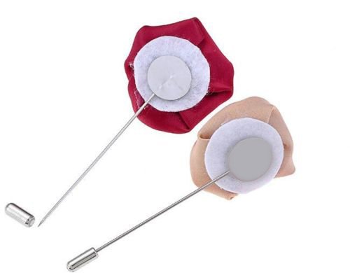 Flairs New York Gentleman's Essentials Premium Handmade Flower Lapel Pin Boutonniere - color: Blush Pink [Rose Bud]