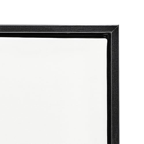 'Pristine Hydrangea Bouquet Sentiments'| Floating Frame Canvas Art | Stupell Industries | Black, 21 x 17 Inches, Easy to Hang and Sturdy, Made in USA, by Dogwood Portfolio - color: Jet Black (Matte), size: 20"L x 16"W