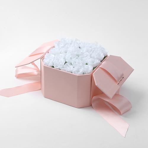 SITUMEIZI 100 Pcs 1.3 inches Mini White Rose Head White Artificial Roses Fake White Flowers for Wedding Decor, Graduation Cap, Cake, DIY Flower Wall Mother's Day Home Party Decor - color: White
