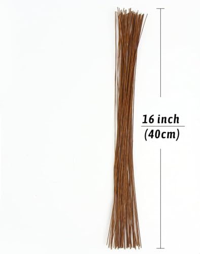 Decora 24 Gauge Brown Floral Wire 16 inch,50/Package - color: brown