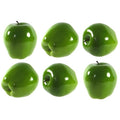 Vasefill 6-Pack Artificial Green Oval Apple Plastic Apples Fruit Six Pieces Fake Manzana - color: Apple (Green Oval)