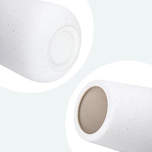D'vine Dev 8 Inch Ceramic Flower Vase Textured Finishing, Minimalist Design for Kitchen, Bedroom, Living Room, Centerpieces, Office, Speckled Porcelain, VS-XH-G-1 - color: Speckled Porcelain, size: 8 Inch