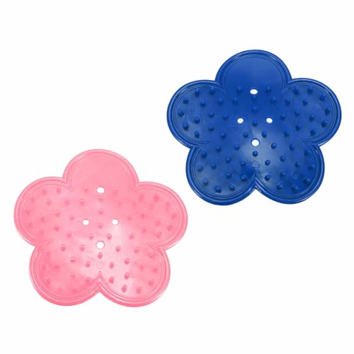 HARFINGTON 2pcs Rose Thorn Stripper Tool Set 4.7" PVC Flower Thorn Leaf Remover Flower Stem and Leaf Stripping for Gardening Home Florist Arrangement, Blue Pink - color: Blue/Pink