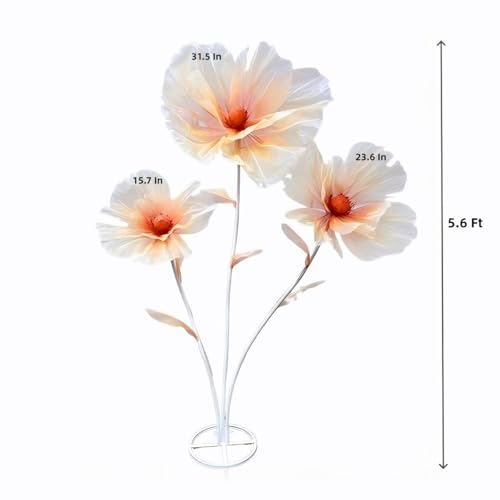 Giant Flower Decoration for Wedding Background, Party Decoration, Birthday Party, Photography Props, Shop Window Props, Banquet, Stage, Mall Display (Red F) - color: Red F