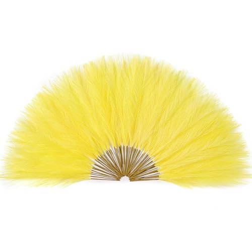 Serwalin 60 PCS Pampas Grass, 17.7" Pampas Grass Decor, Artificial Pampas Grass Bulk Vase Filler Flower Arrangement for Wall Decor Home Wedding Party Decor, Lemon Yellow - color: Lemon Yellow