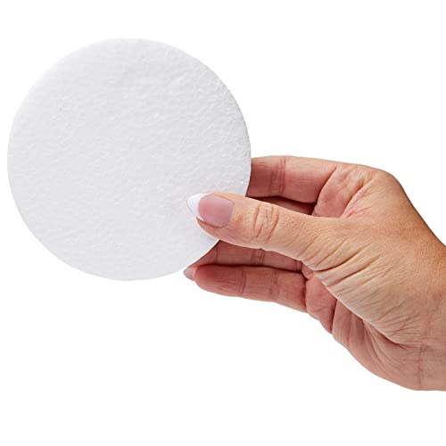 Juvale White Round Floral Foam Circles - 12-Pack, 4 x 4 x 1 in - Foam Blocks for Crafts & Floral Arrangements - Smooth Surface for Painting & Decorating