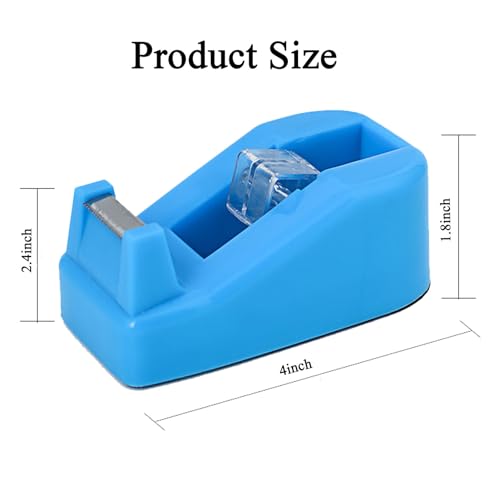 Desktop Tape Dispenser Heavy Duty Desk Accessories Floral Office Tape Dispensers, Weighted Non-Skid Base, Rose Red - color: Red