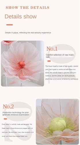 Giant Flower Decoration for Wedding Background, Party Decoration, Birthday Party, Photography Props, Shop Window Props, Banquet, Stage, Mall Display (Pink F) - color: Pink F