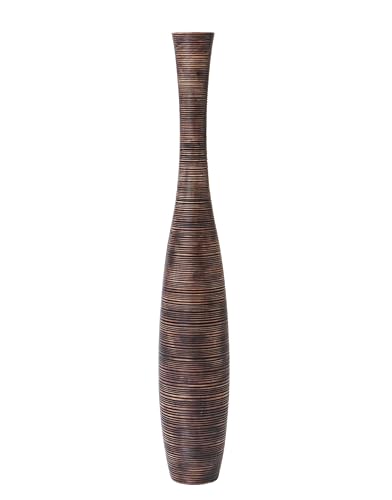 Leewadee Decorative Tall Floor Vase for Living Room Decor, 41 inches, Brown, Resin - color: Brown, size: 41 inches