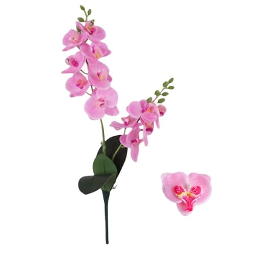 Corkwaw 50 Pcs Orchid Petals Artificial Decorations Orchids Heads Flowers Faux Silk Phalaenopsis Butterfly Flower Heads for Handmade DIY Home Wedding Party Decoration (Pink) - color: Pink