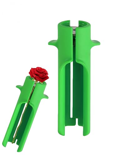 Green Plastic Rose Stripper Tool, Rose Thorn Stripper Tool, Flower Stem Stripper & Stem Cutter, Lightweight Durable Florist Tools for DIY Gardening Enthusiasts