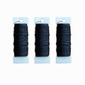 3 Rolls 22 Gauge Black Paddle Wire Flexible Floral Wire for Flower Arrangement, Wreath, Garland - color: Black