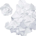 100 Pcs Pre-Made Satin Petals for Eternal Roses, Half-Finished DIY Craft Kit for Wedding, Birthday, Anniversary Bouquets(White) - color: 100 Pcs White