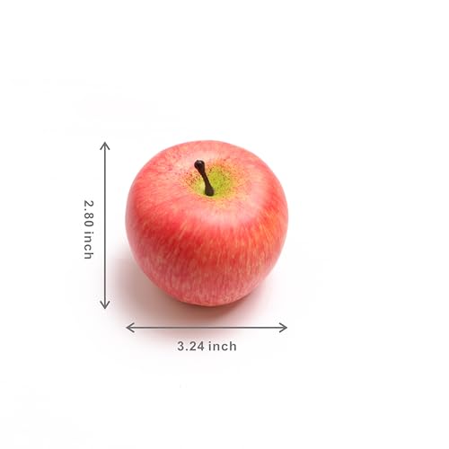 6PCS Red Simulation Apple Foam Fruit is Suitable for Fruit Baskets, Christmas Decorations, Home Decorative Bowl Fillers, Decorative Photography Props, Party Decorations - color: Red Apples1