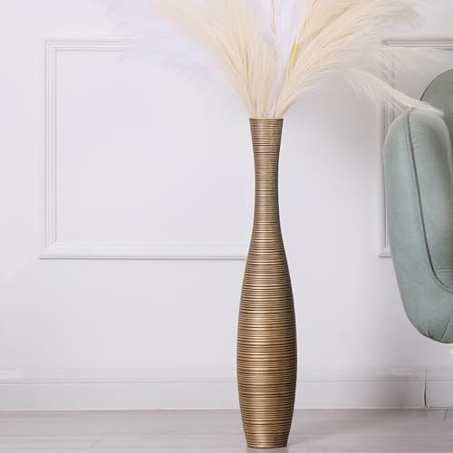 Leewadee Decorative Tall Floor Vase for Living Room Decor, 26 inches, Gold, Resin - color: Gold, size: 26 inches