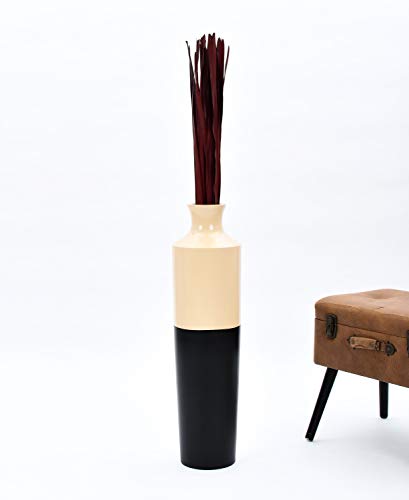 Leewadee Tall Vase Filler , Dried Palm Leaves – 2 Bunches of Colored Decor for Floor Vases, Naturally Dried Arrangements for Vintage Or Modern House Decor, 45 inches, Bordeaux - color: Bordeaux, style: Palm Leaf