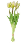 Boston International Artificial Faux Flowers Long-Stemmed Spring Tulips Bouquet, 18.75", White - color: White, size: 18.75"