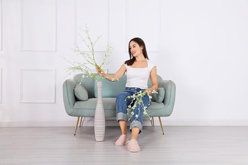Leewadee Decorative Tall Floor Vase for Living Room Decor, 26 inches, White Wash, Resin - color: White Wash, size: 26 inches