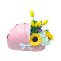 UNIKPACKAGING Premium Quality European Style Gender Reveal Gift Basket Its a Boy/Girl Floral Box for Luxury Style Flower Arrangements (Pink) - color: Pink