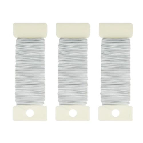 114 Yards 26-Gauge White Floral Metal Wire: Flexible Paddle Wire for Flower Arrangements, Crafts, Christmas Wreaths, Trees & Garlands - color: white, size: 26