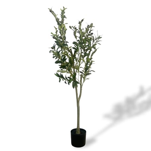 XBrand 47.2-Inches Artificial Olive Tree in Pot for Indoor Outdoor Home Office Store, Great Housewarming Gift - color: Olive Tree, size: 3ft 11in